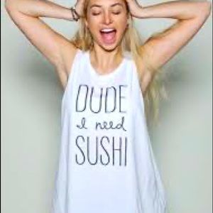Dude I need sushi muscle tee